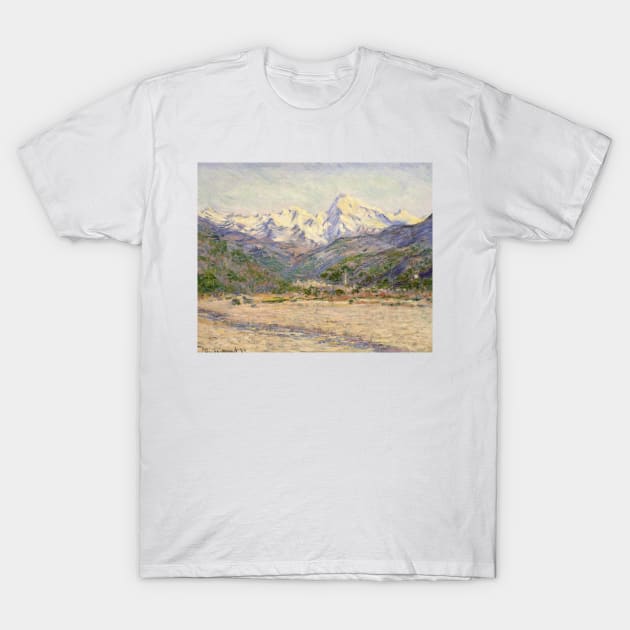 The Valley of the Nervia by Claude Monet T-Shirt by Classic Art Stall